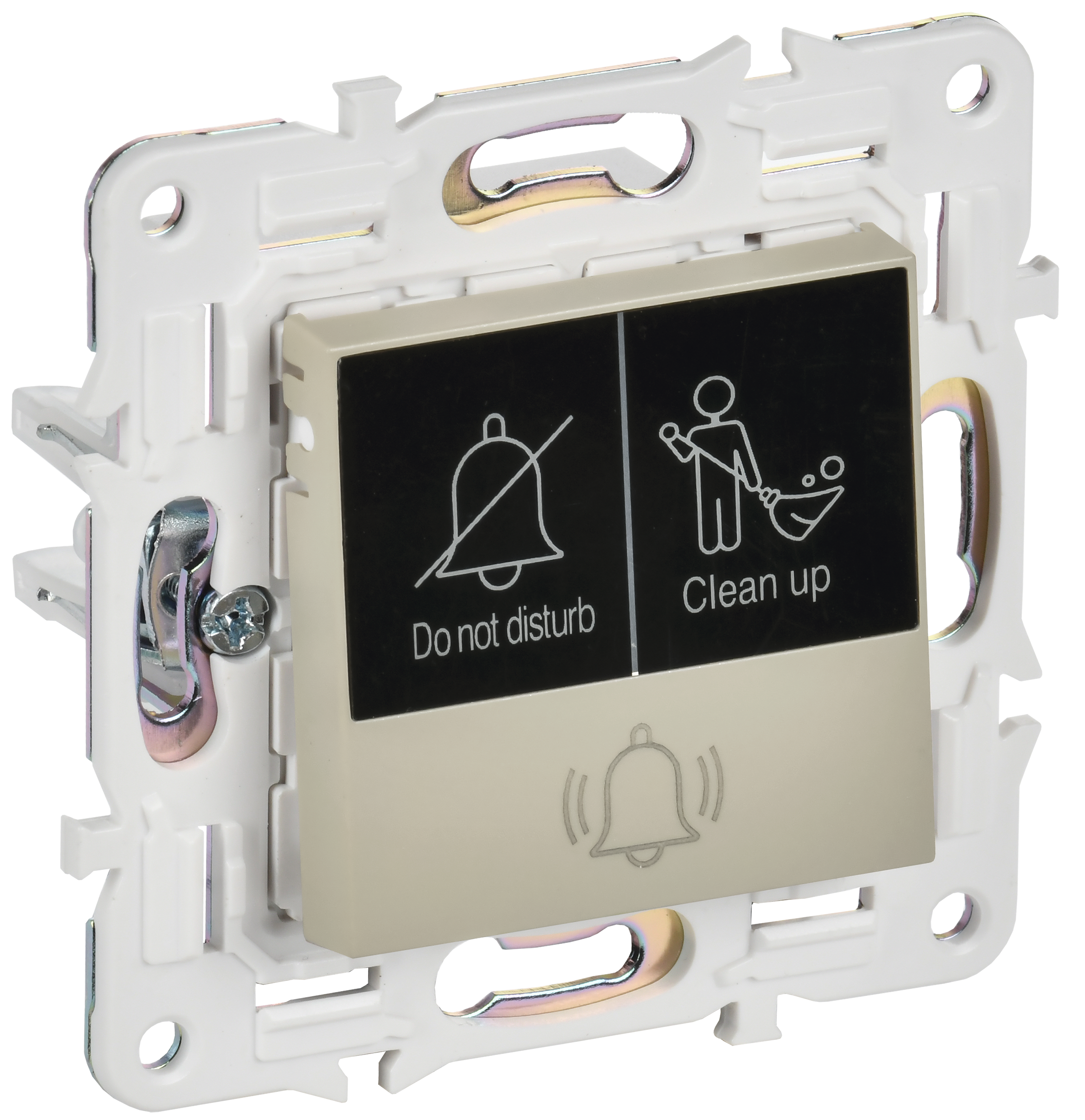 SKANDY Кнопка звонка с индикацией для отелей 10А SK-V17B бежевый IEK