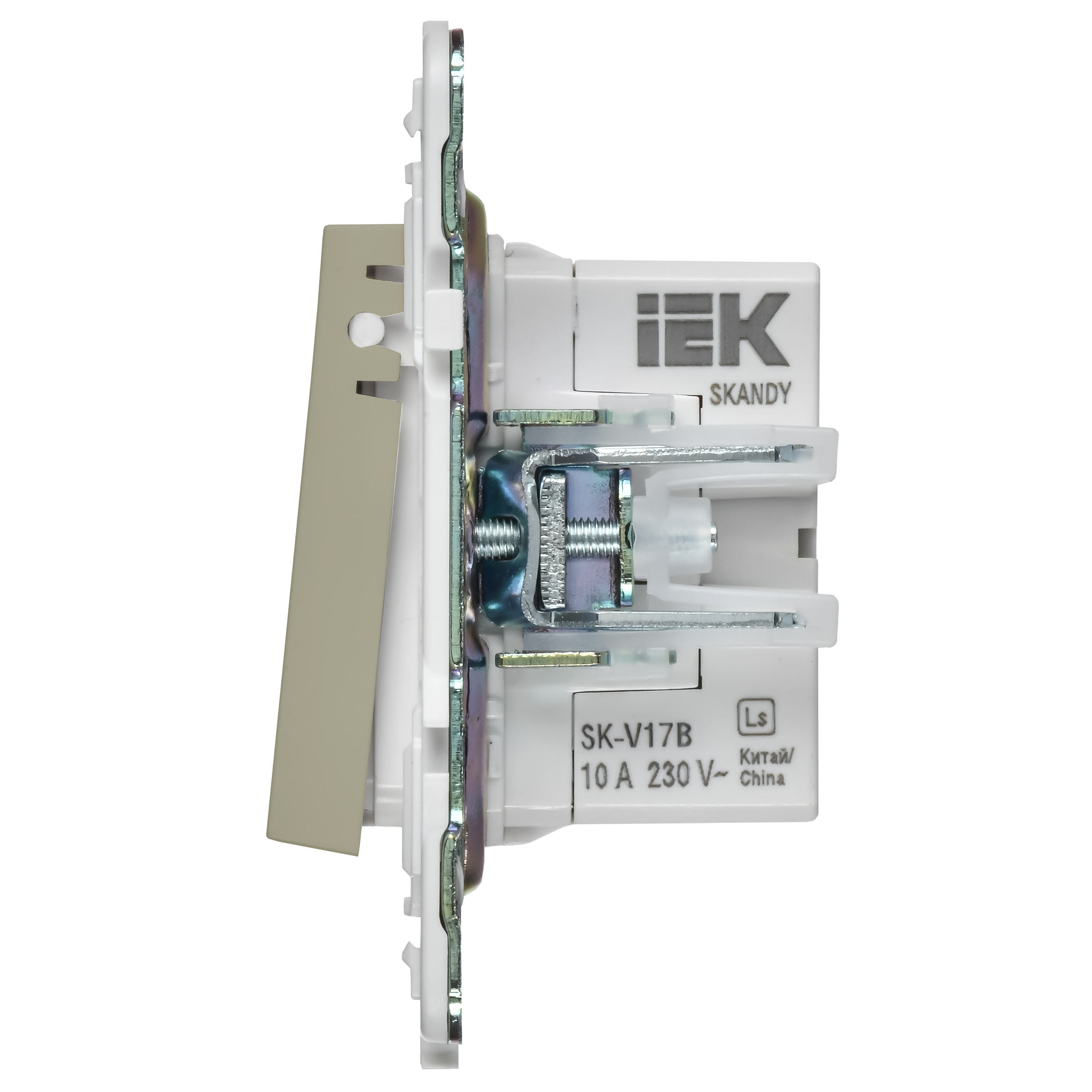 SKANDY Кнопка звонка с индикацией для отелей 10А SK-V17B бежевый IEK
