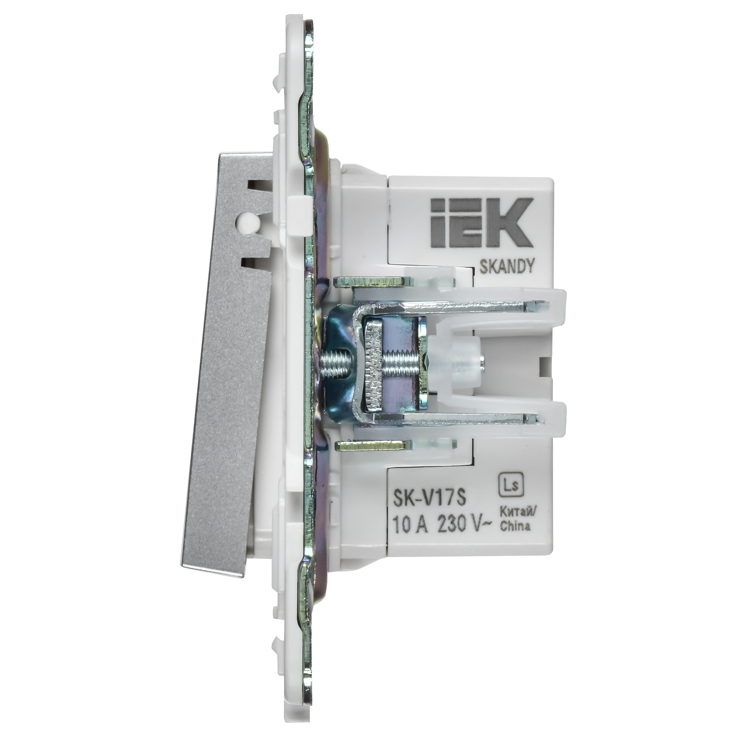 SKANDY Кнопка звонка с индикацией для отелей 10А SK-V17S серебряный IEK