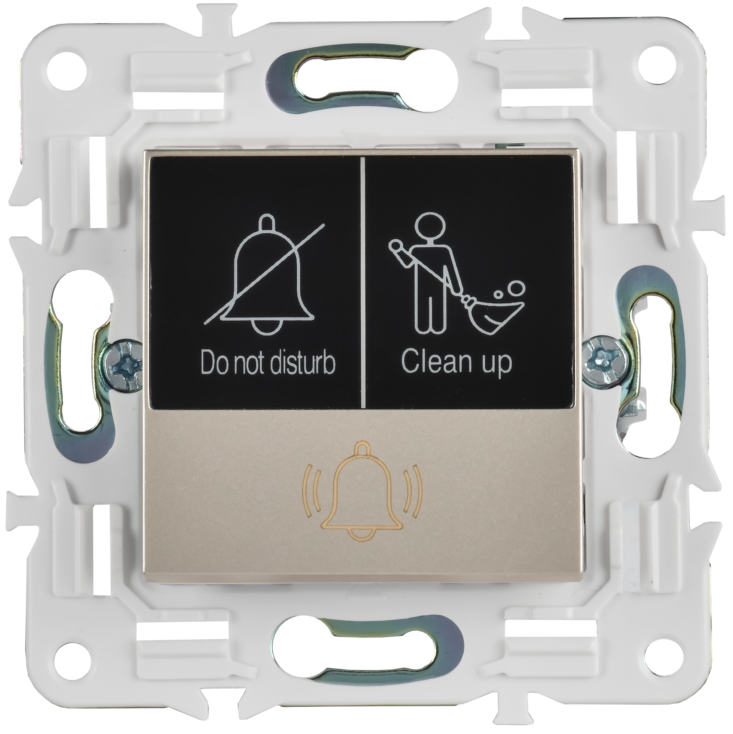 SKANDY Кнопка звонка с индикацией для отелей 10А SK-V17Sh шампань IEK