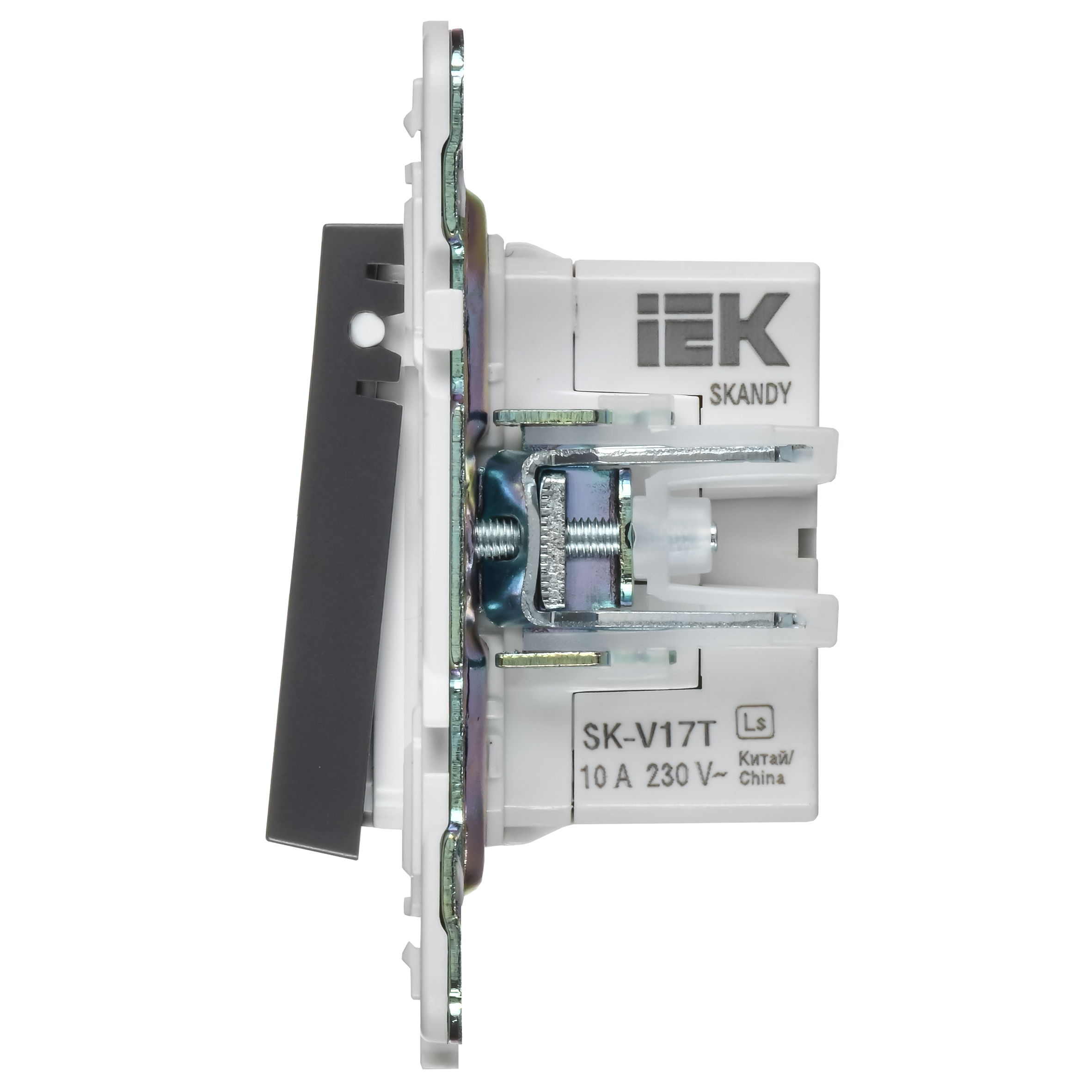 SKANDY Кнопка звонка с индикацией для отелей 10А SK-V17T титан IEK