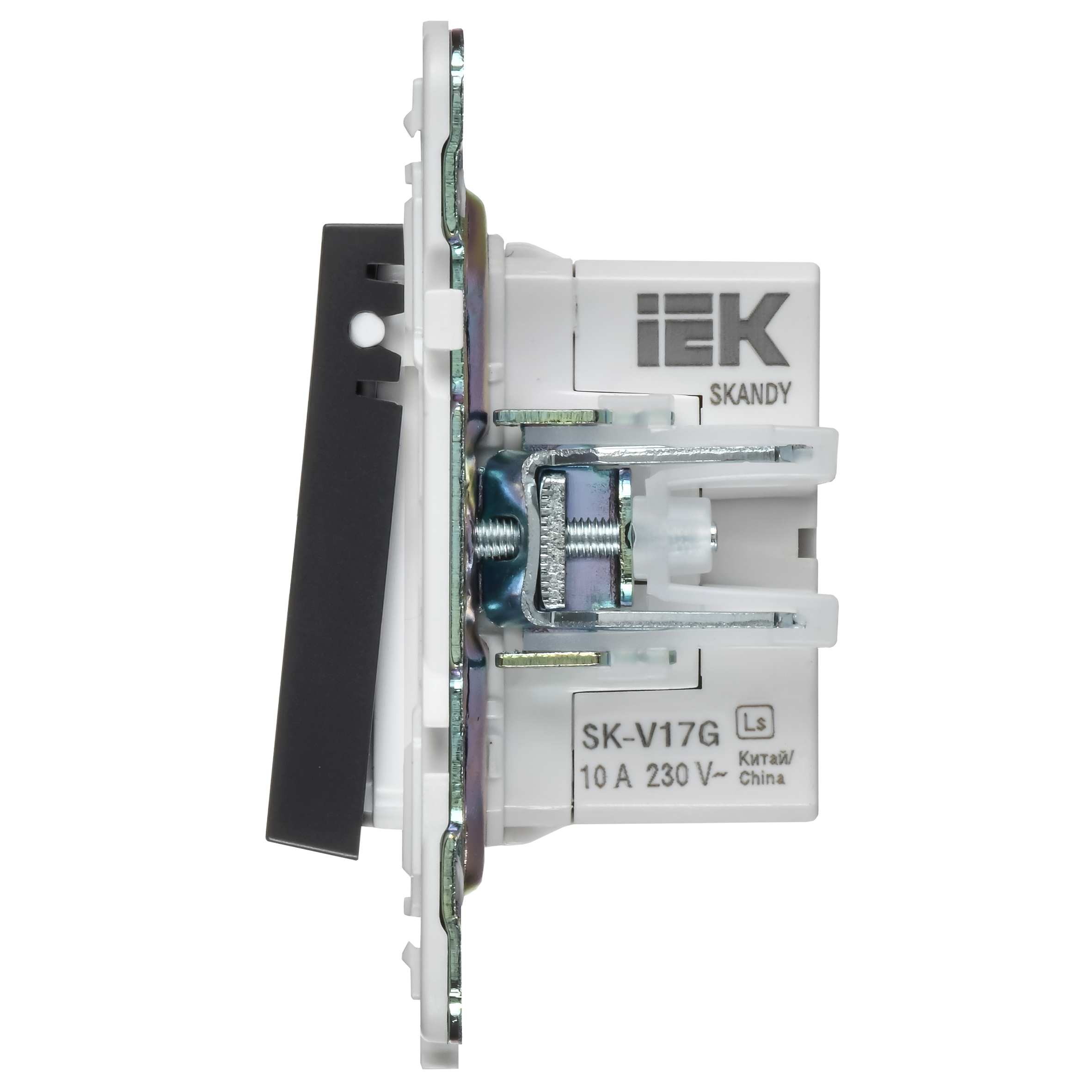 SKANDY Кнопка звонка с индикацией для отелей 10А SK-V17G графит IEK