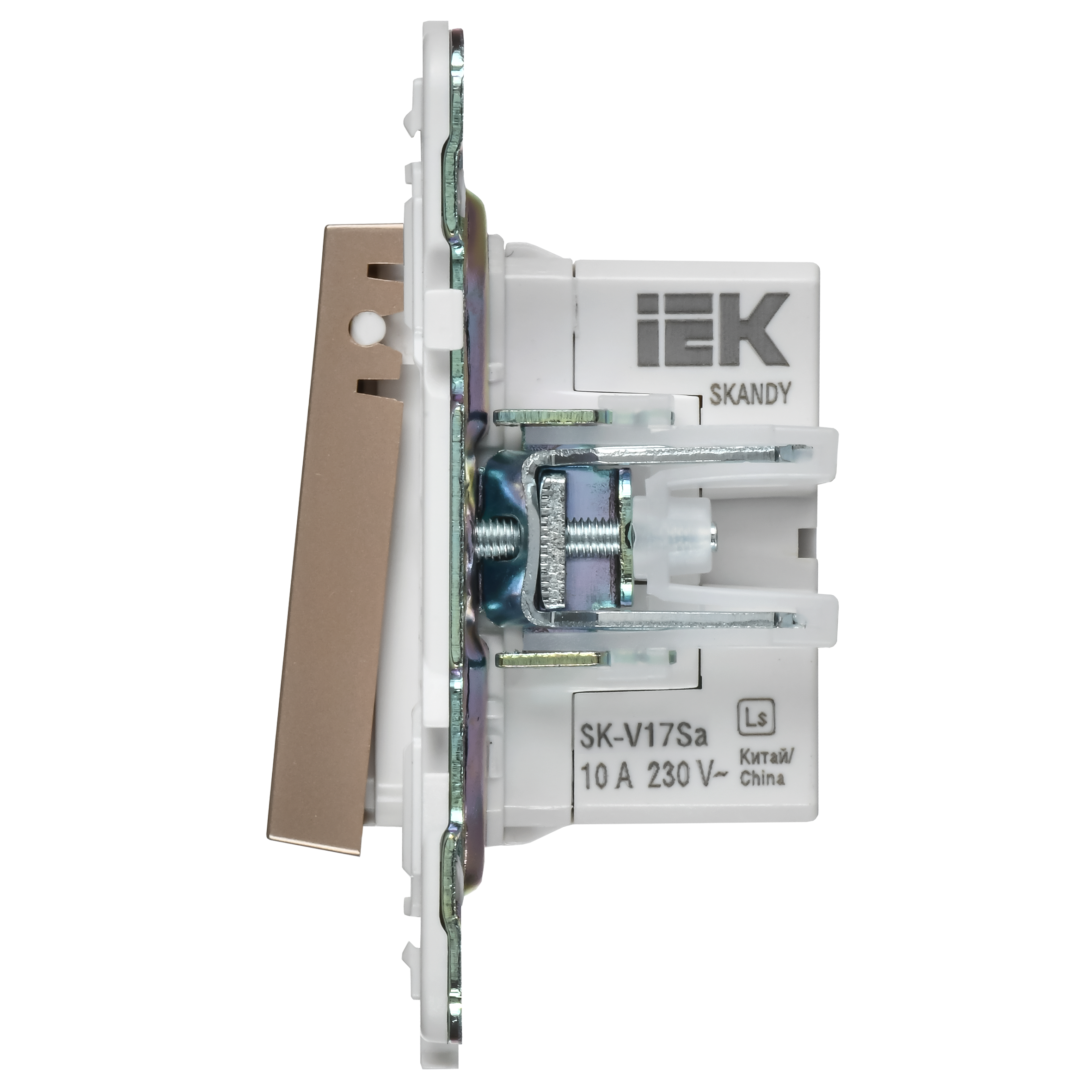 SKANDY Кнопка звонка с индикацией для отелей 10А SK-V17Sa песочный IEK