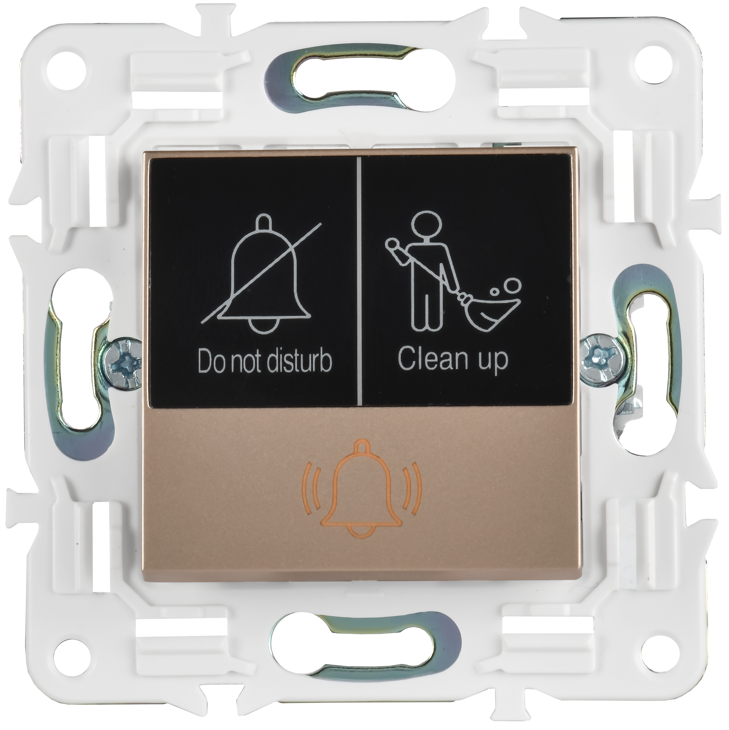 SKANDY Кнопка звонка с индикацией для отелей 10А SK-V17Sa песочный IEK