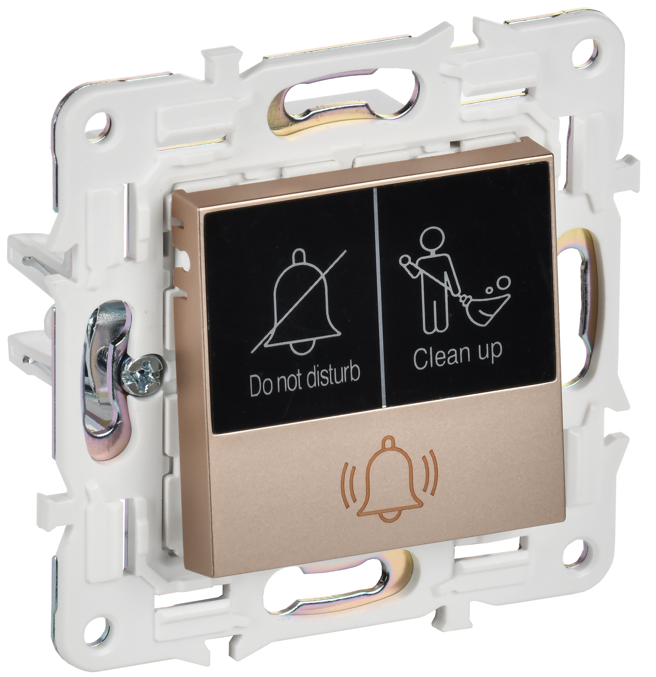 SKANDY Кнопка звонка с индикацией для отелей 10А SK-V17Sa песочный IEK