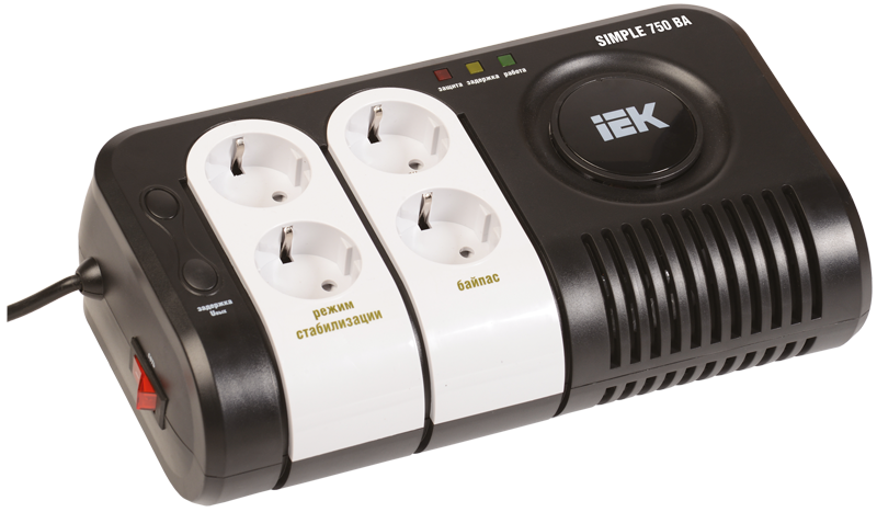 Стабилизатор напряжения серии Simple 0,75 кВА IEK