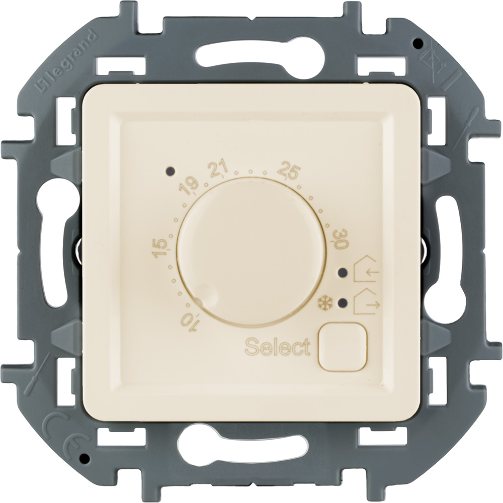 INSPIRIA Термостат электронный с индикацией с внешним датчиком в комплекте слоновая кость