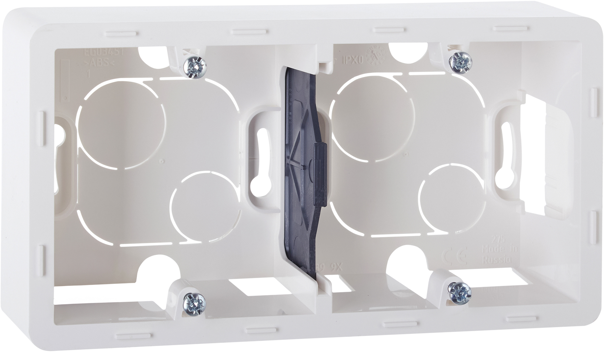 INSPIRIA Коробка для накладного монтажа 2-местная белый