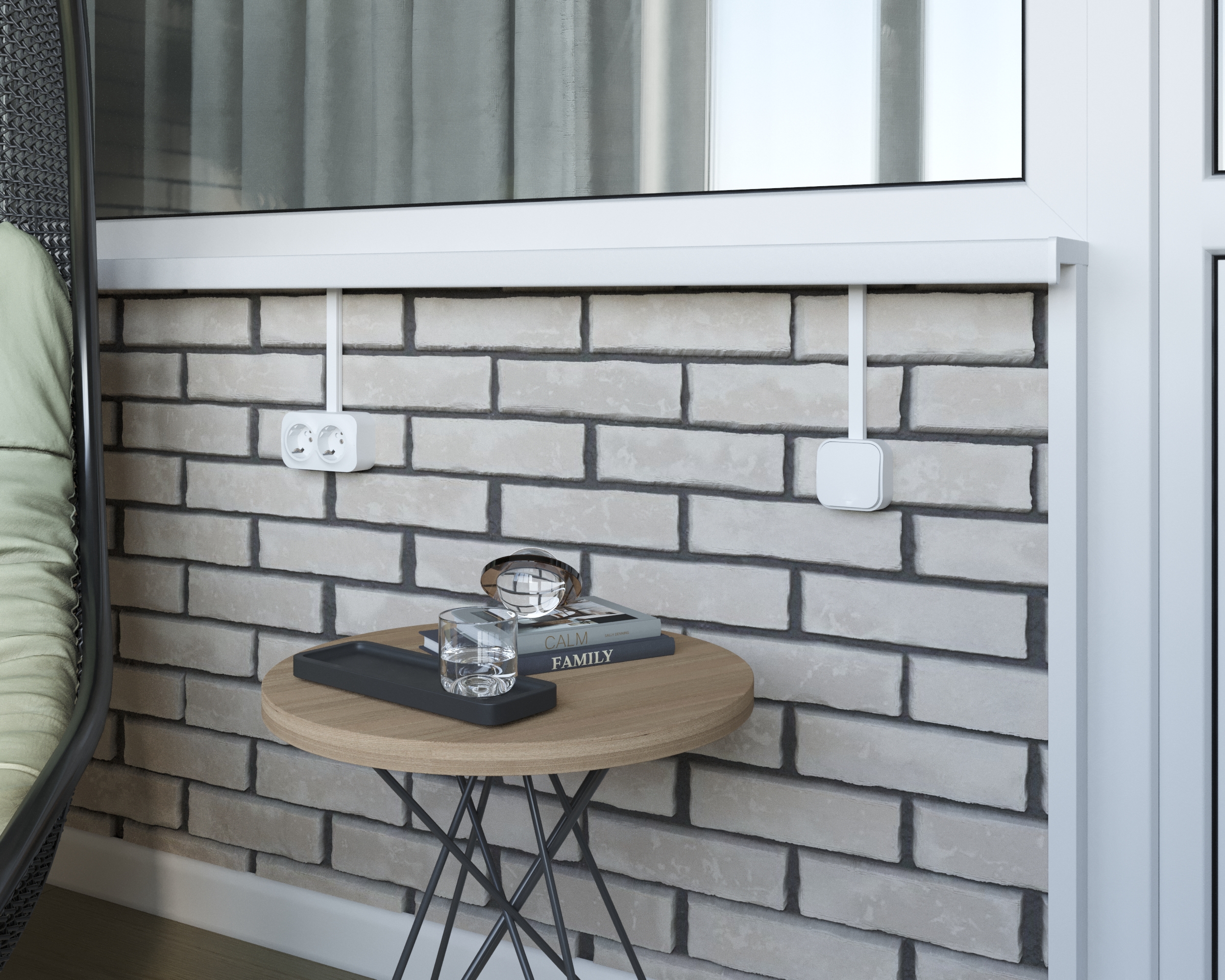 QUTEO Выключатель 1-клавишный для открытой установки самовозвартный 6А безвинтовое крепление белый