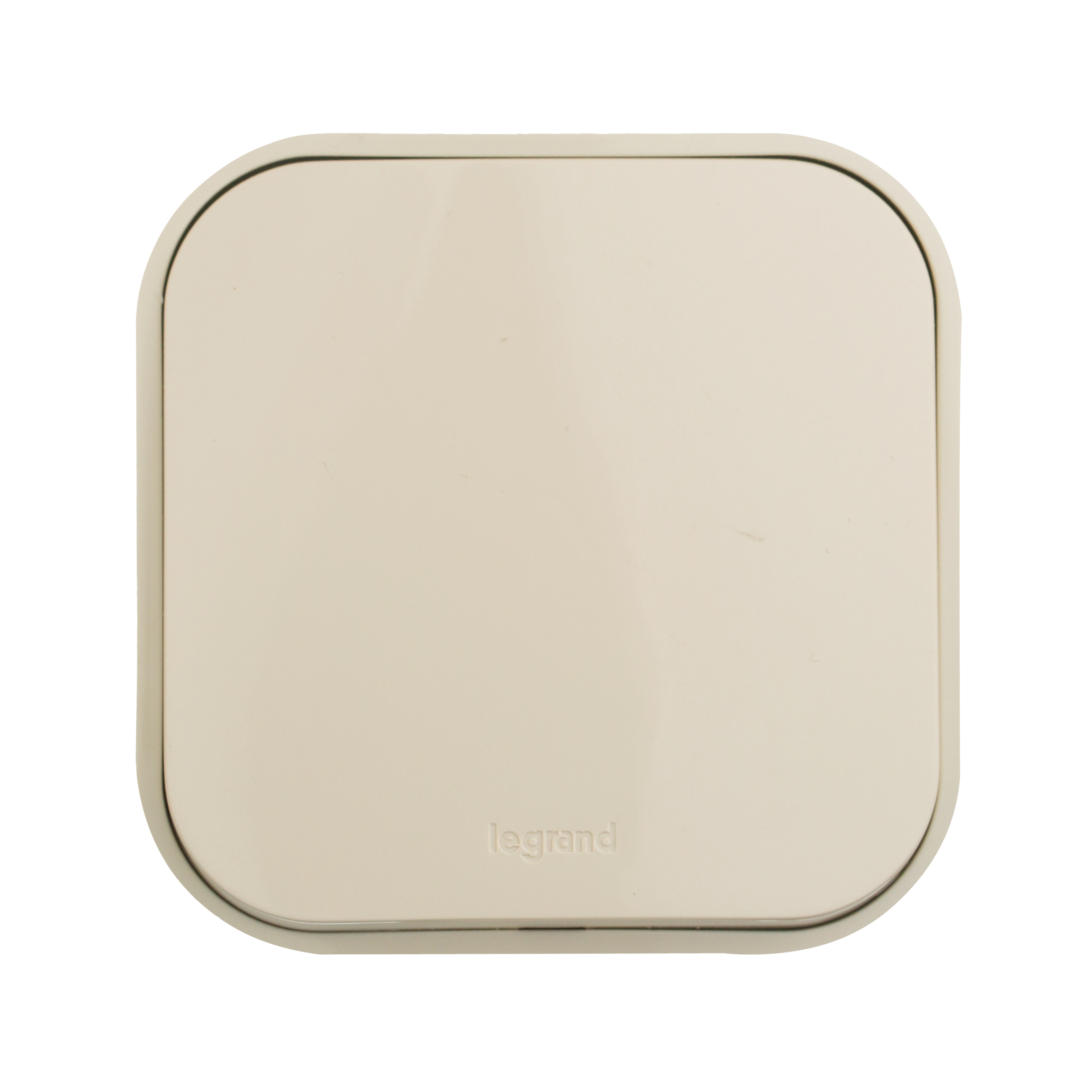 QUTEO Выключатель 1-клавишный для открытой установки самовозвартный 6А безвинтовое крепление слоновая кость