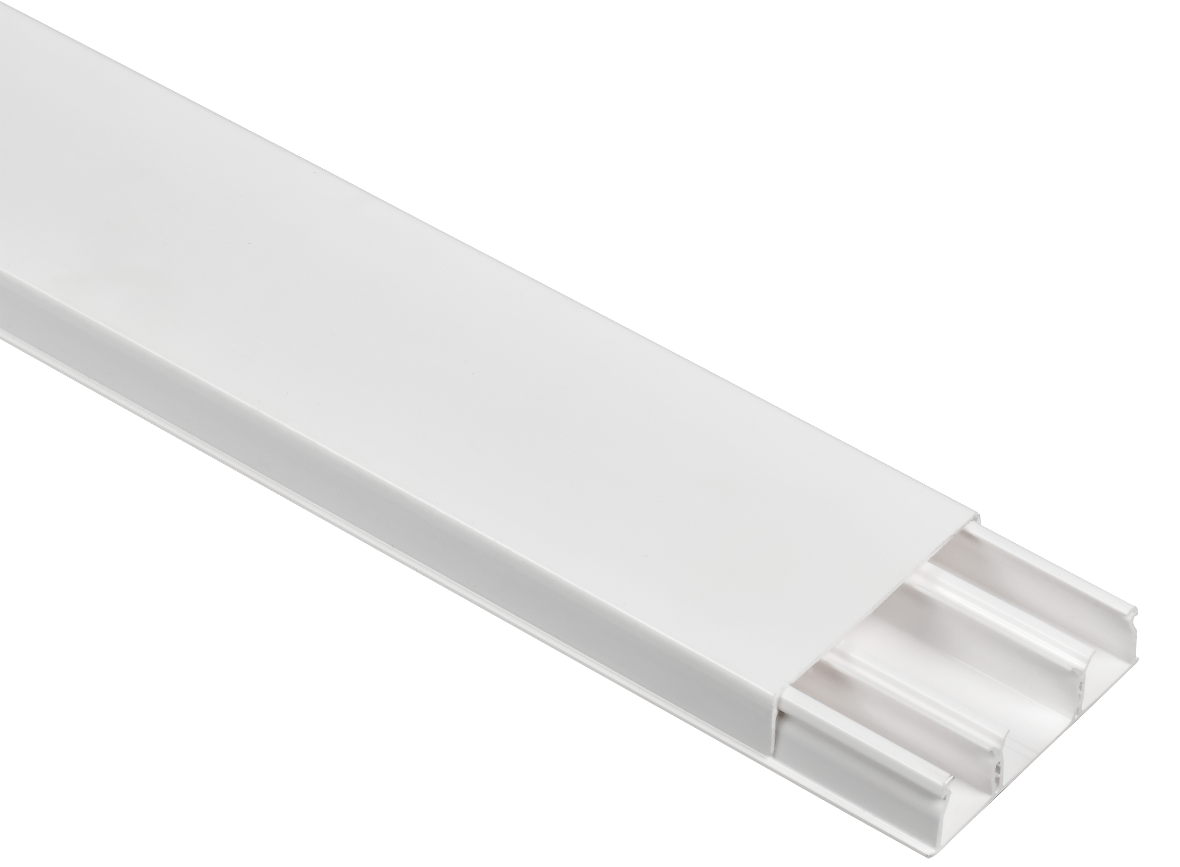 DLPlus Кабель-канал плинтусный 60х16мм трехсекционный белый