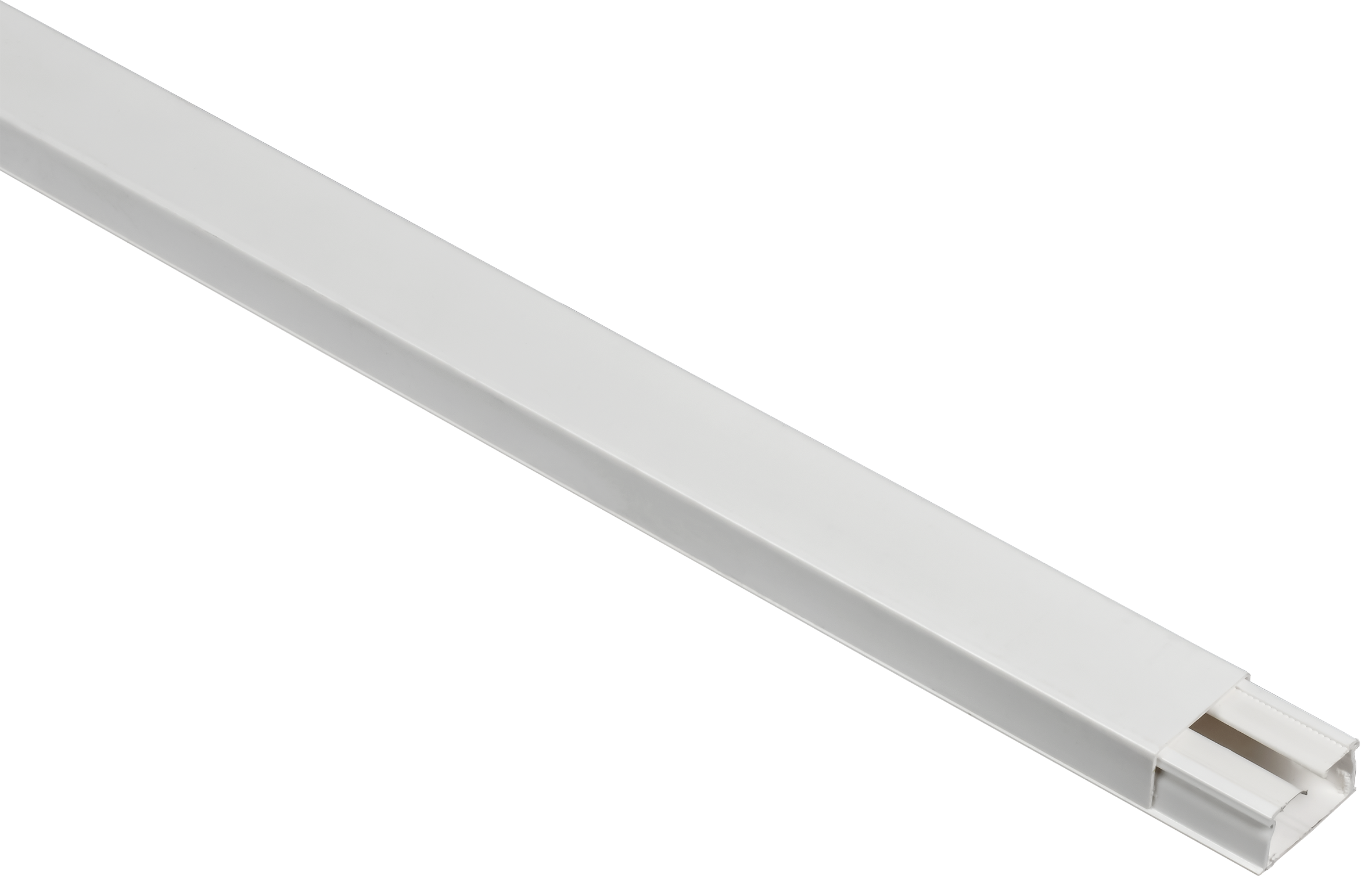 DLPlus Кабель-канал плинтусный 40х20мм односекционный белый