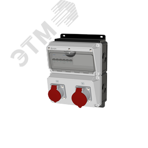 Комбинация розеток , Вход М32, клеммы, 1xCEE32A5p, 1xCEE16A5p, IP44.