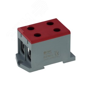Клемма красная, 4 подключения 25-150мм 1000V 250/320А