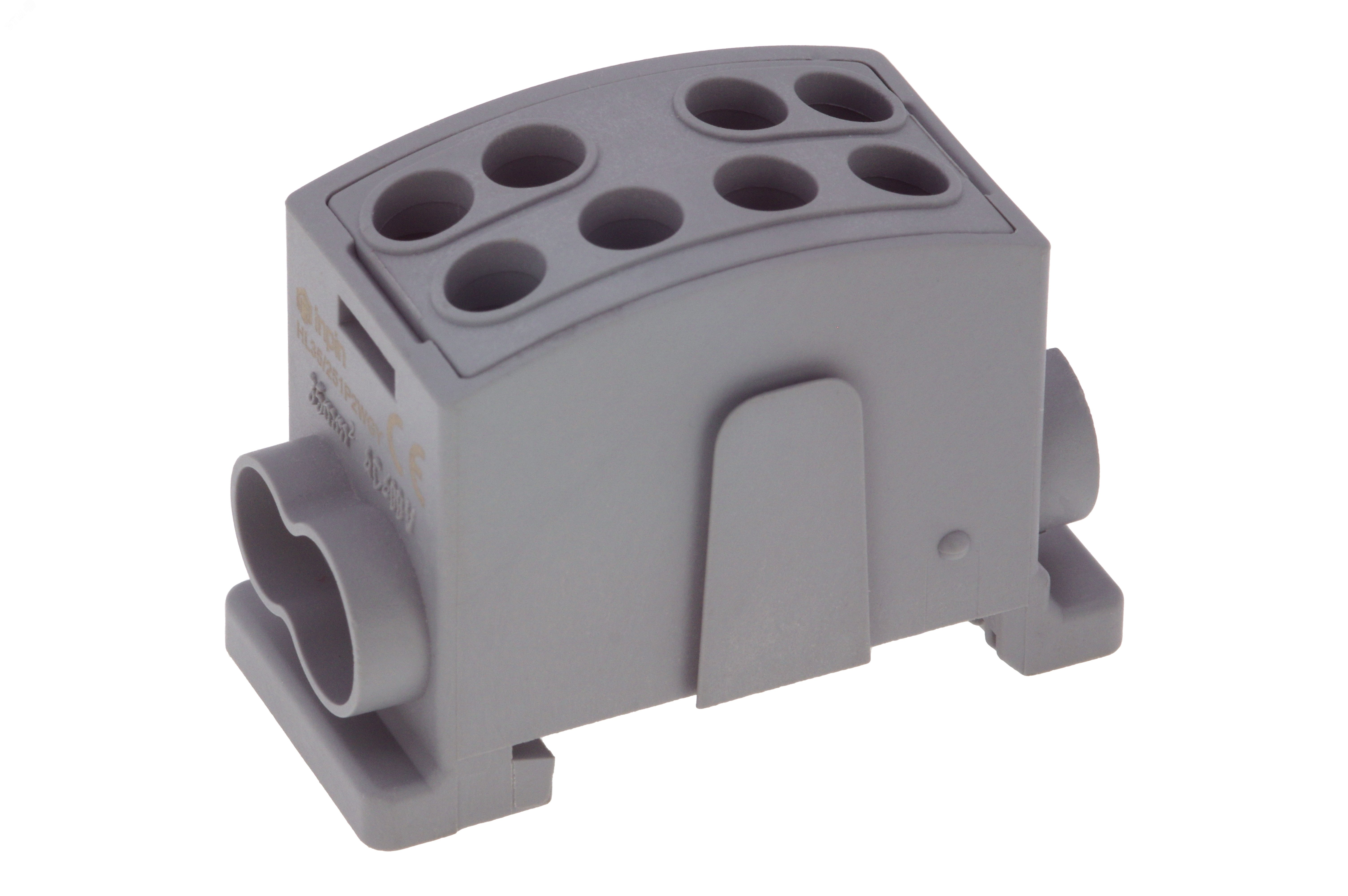 Клемма серая, 4 подключения 2,5-25мм 1000V 125А