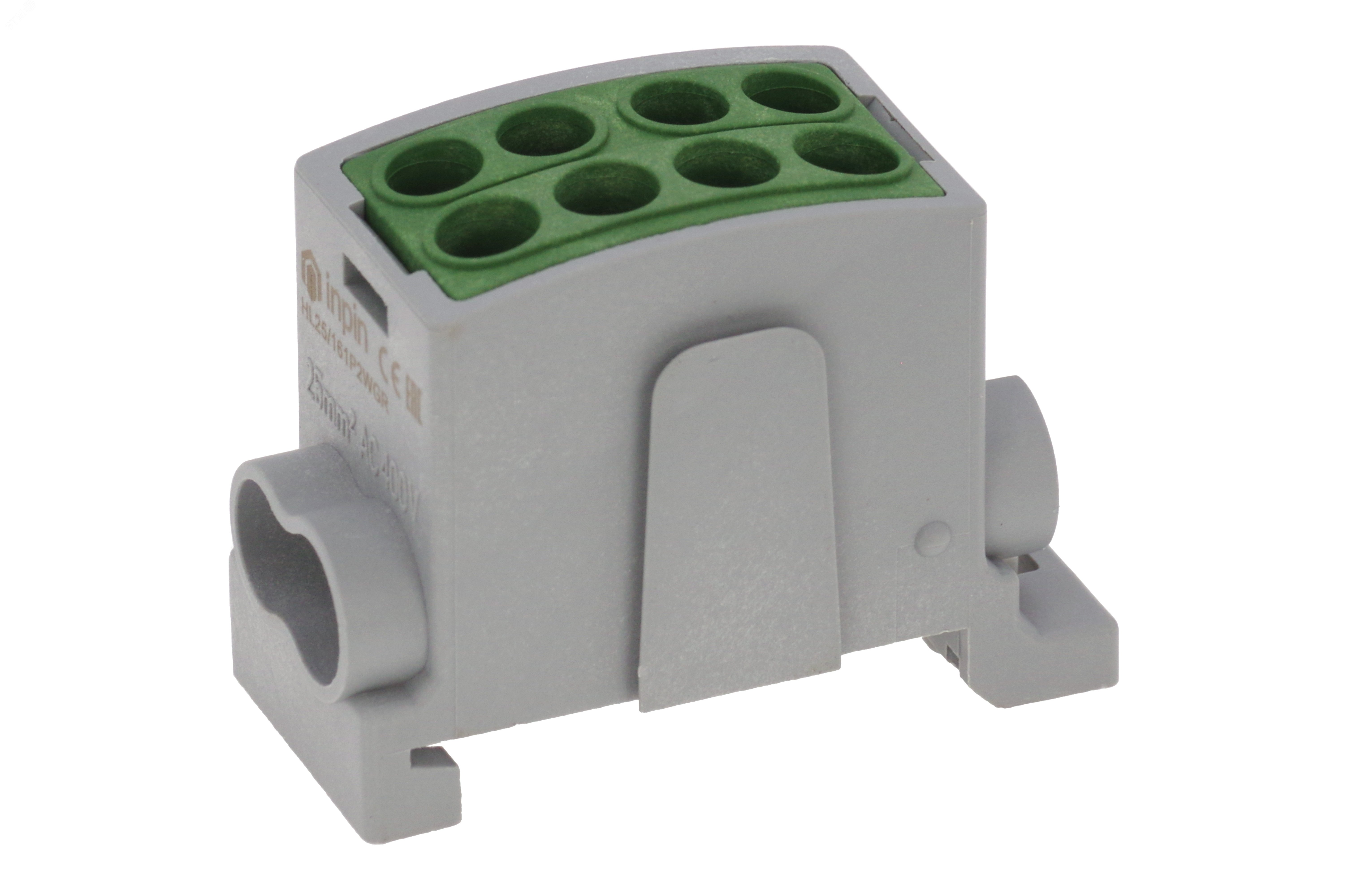 Клемма зелёная, 4 подключения 2,5-16мм 1000V 100А