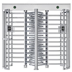 Турникет полноростовой двухпроходной роторный, ширина планки 550мм, встроенные считыватели Em-marine/Hid, Wiegand 26, ПДУ и ИК-пульт в комплекте