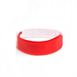Браслет Mifare IL-25MR одноразовый мягкий ПВХ (красный)