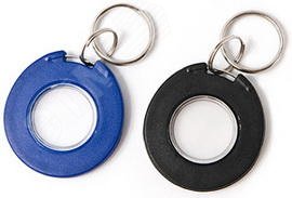 Брелок Emarine, IL-08EMixT, с кольцом (50 шт в упак., 5 цветов в упаковке: синий, чёрный, зелёный, серый, красный)