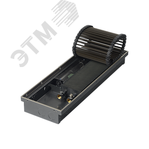 Конвектор внутрипольный КРК П с естественной конвекцией (решетка роликовая, черное анодирование)