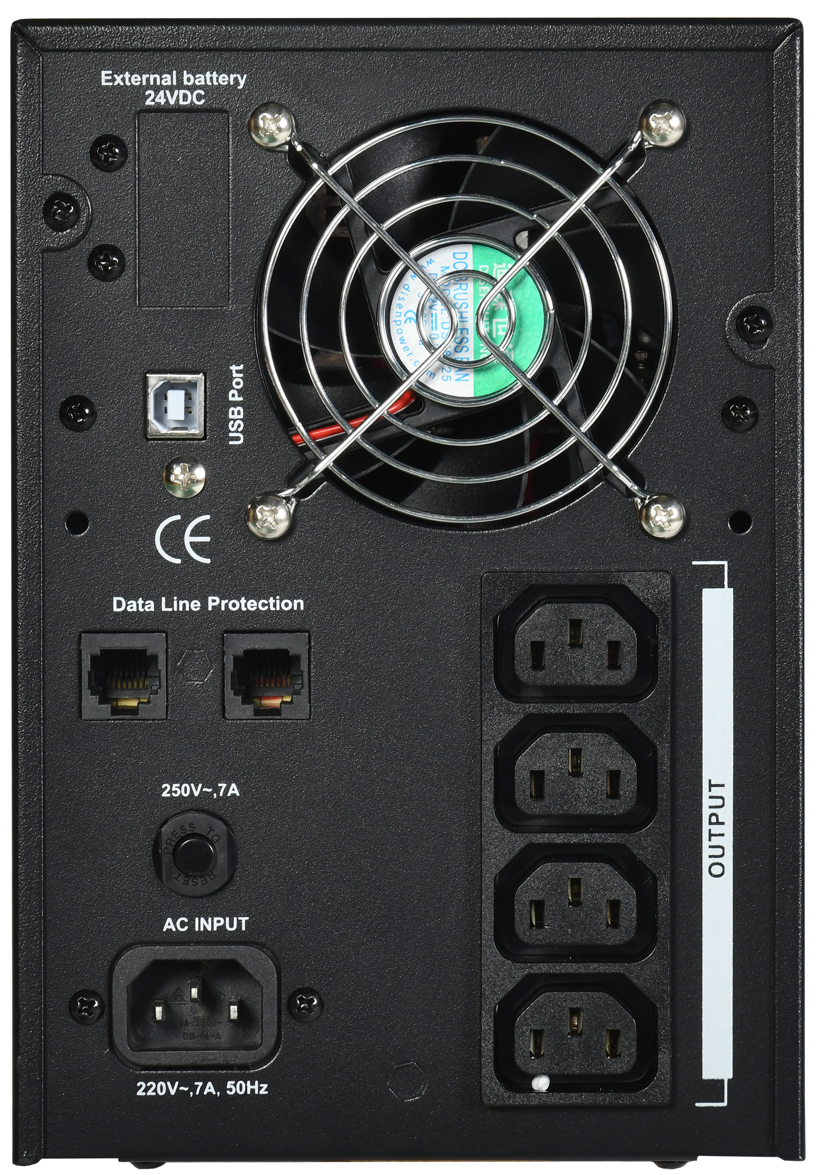 ITK ELECTRA LT ИБП однофазный линейно-интерактивный 1кВА/0,8кВт 4хС13 LCD дисплей АКБ 2х7AH USB RJ45/11