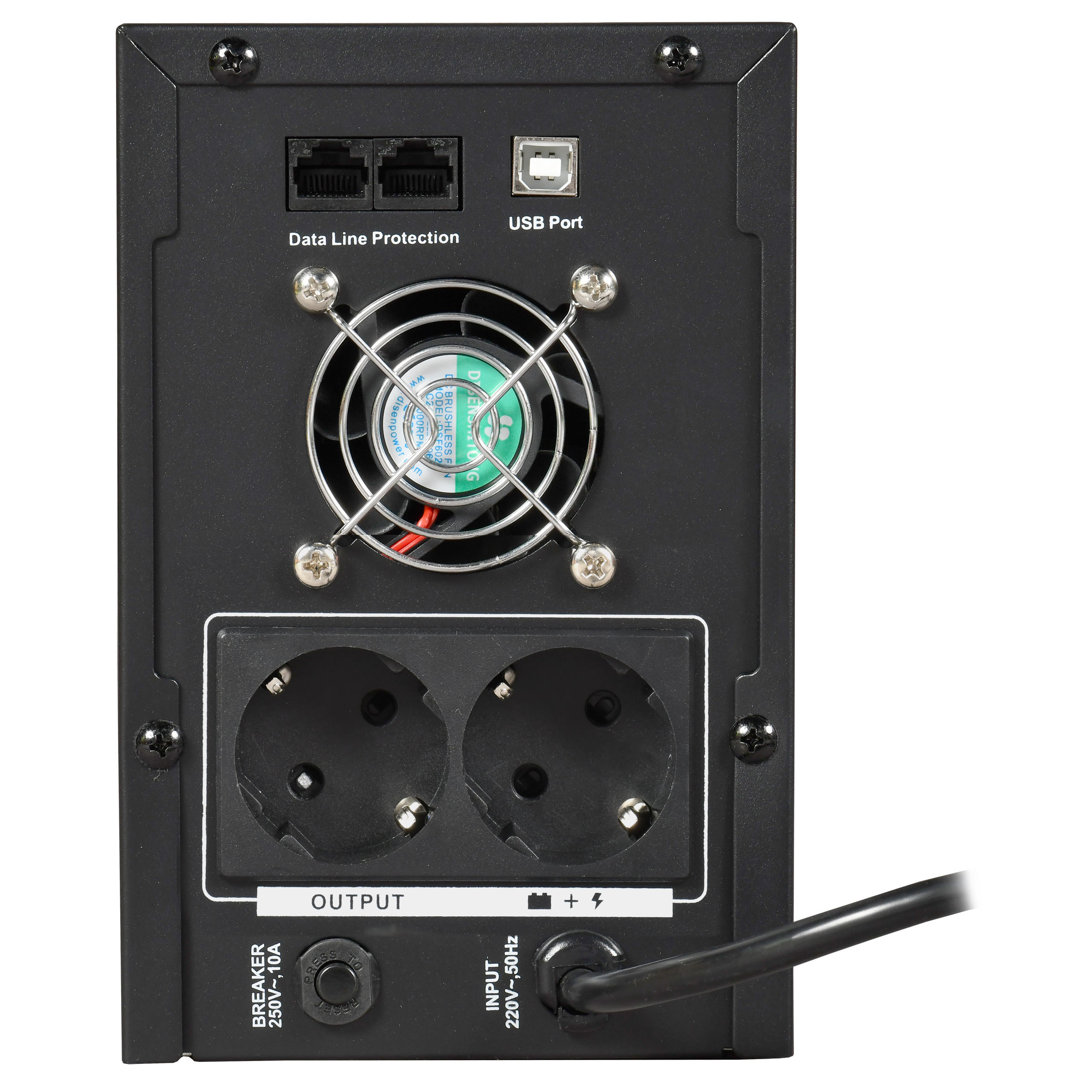 ITK ELECTRA ET ИБП Линейно-интерактивный 2кВА/1,2кВт однофазный с LCD дисплеем с АКБ 2х9AH USB порт розетки Schuko