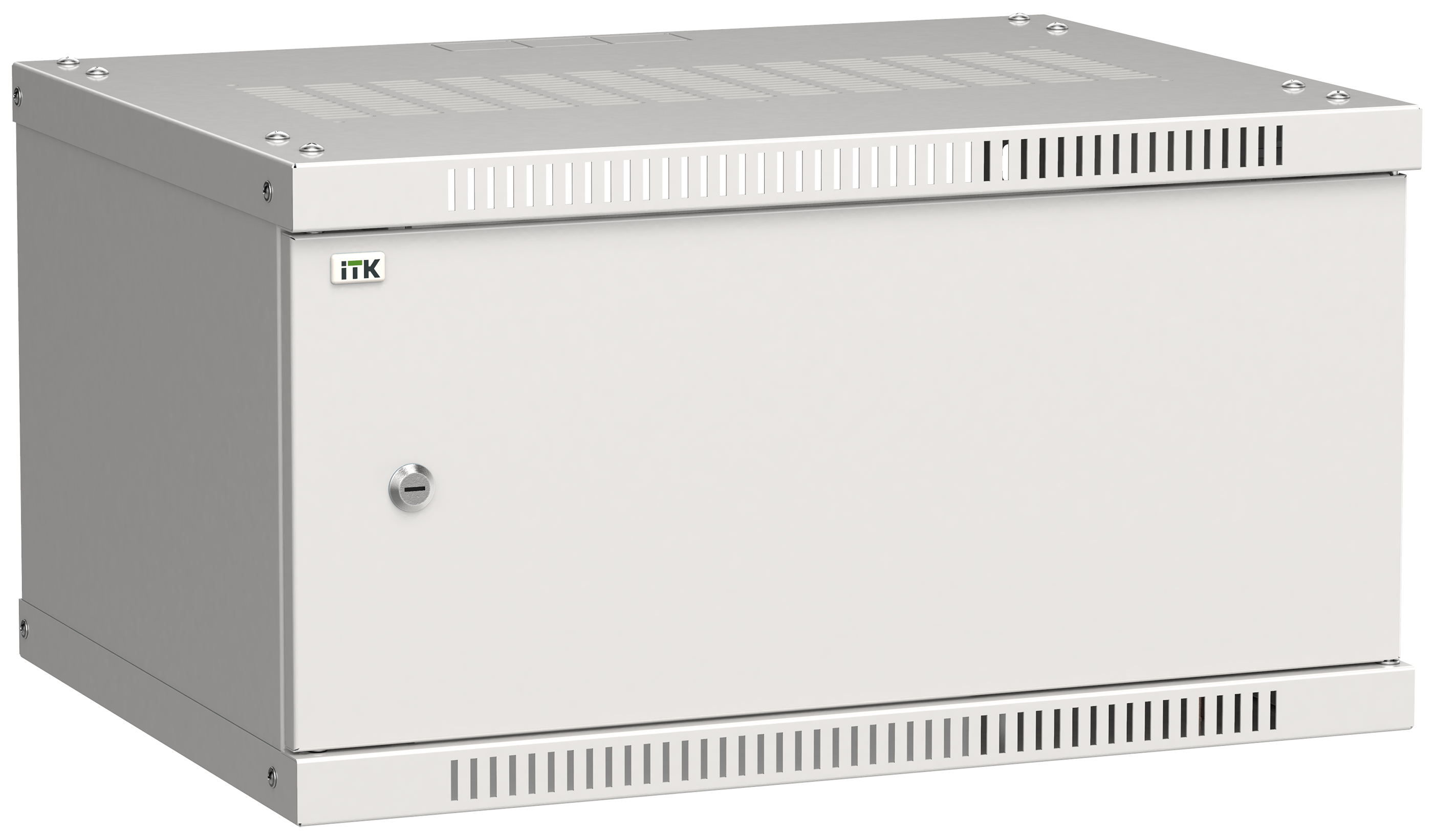 ITK Шкаф настенный LINEA WE 6U 600х450мм дверь металл серый