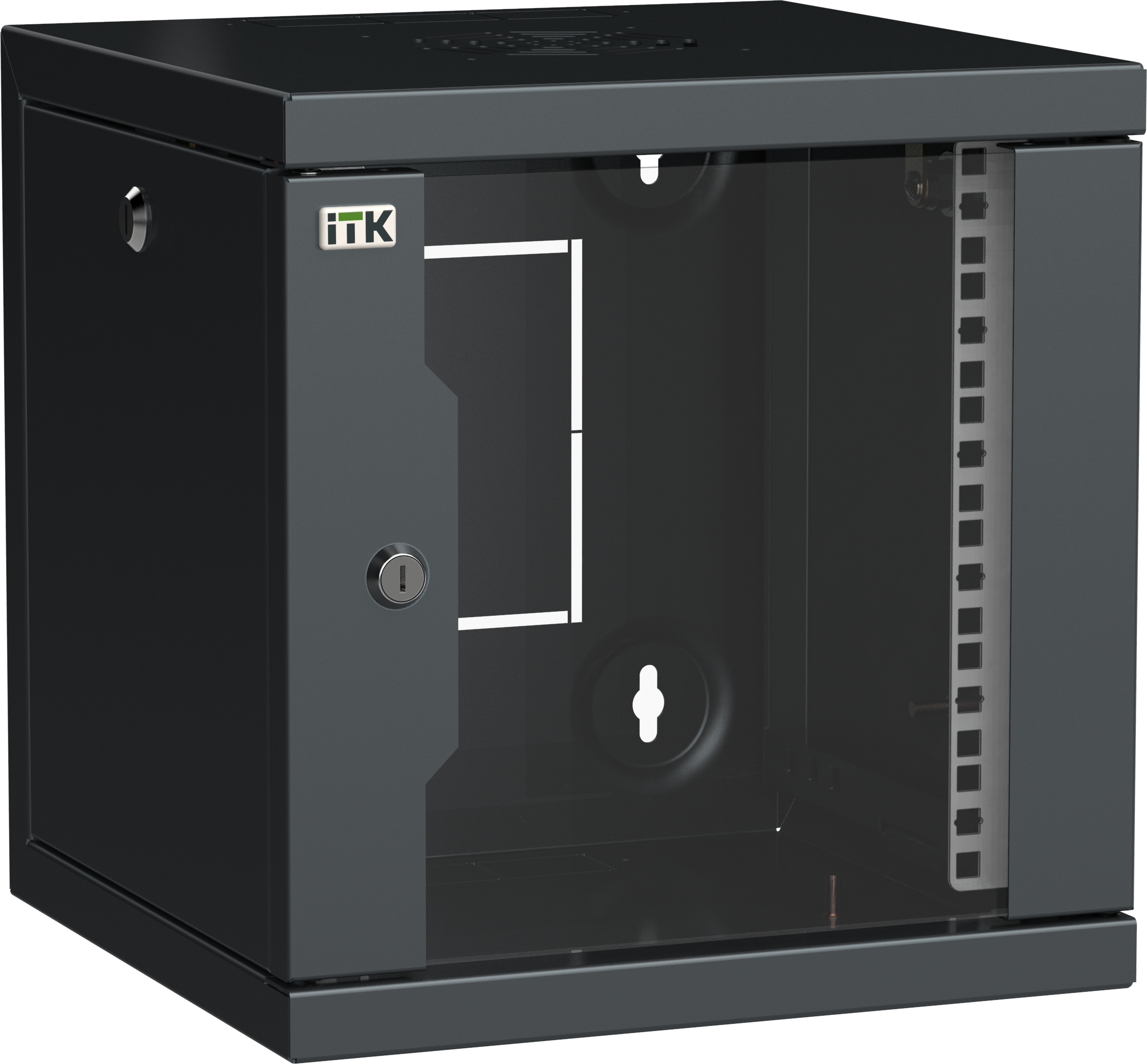 ITK LINEA WS Шкаф 10" 6U 320х310мм дверь обзорная со стеклом черный