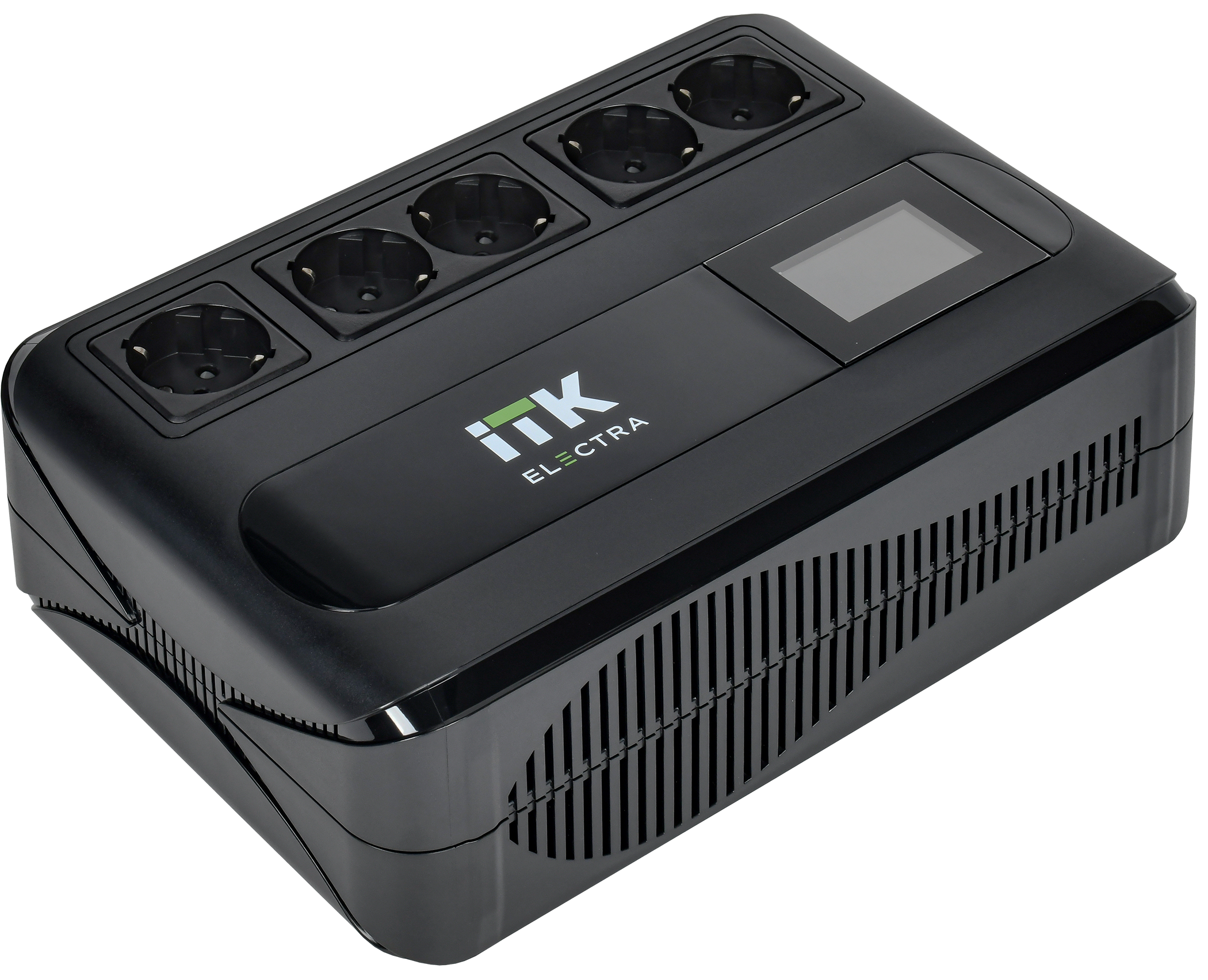 ITK ELECTRA LT5 ИБП однофазный линейно-интерактивный 800ВА/480Вт 5хSchuko LCD дисплей АКБ 1х9AH USB+USB Charge RJ45/11