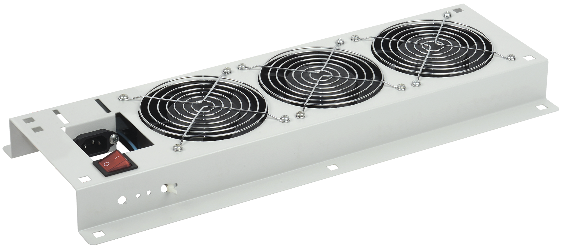 ITK Панель вентиляторная с выключателем 3 вентилятора без кабеля питания серая