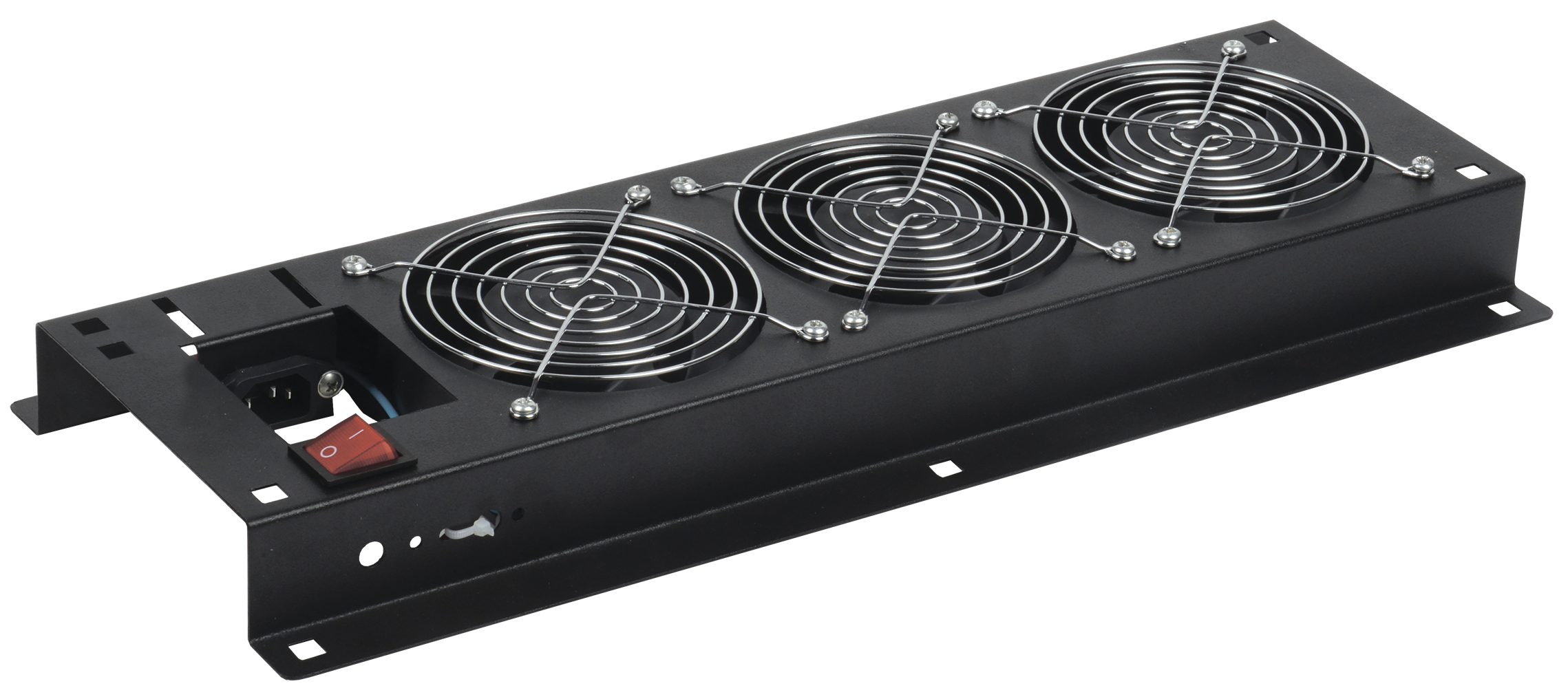 ITK Панель вентиляторная с выключателем 3 вентилятора без кабеля питания черная