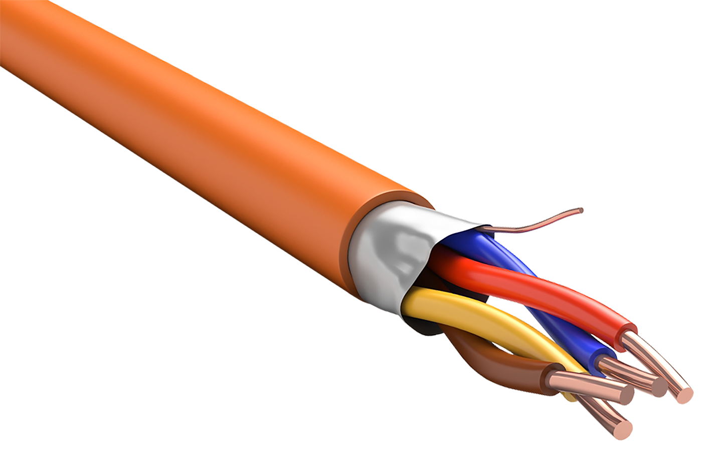 ITK Кабель огнестойкий КПСЭнг(А)-FRLS 1х2х0,35 оранжевый (200м)
