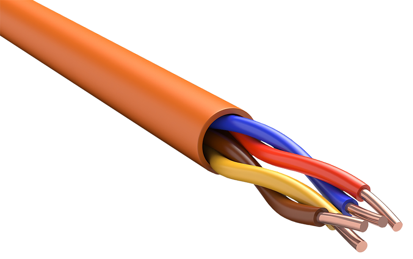 ITK Кабель огнестойкий КПСнг(А)-FRLS 1х2х0,35 оранжевый (200м)