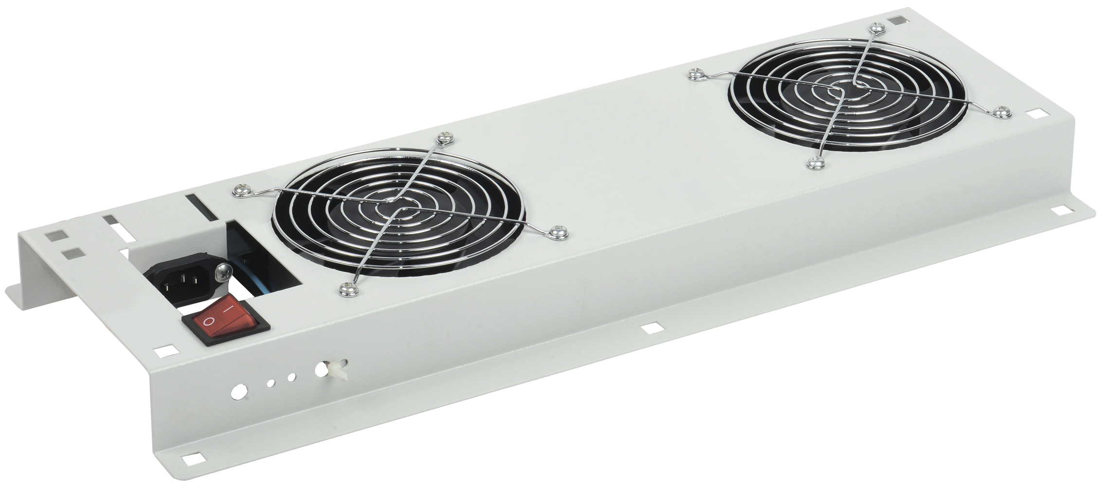 ITK Панель вентиляторная с выключателем 2 вентилятора без кабеля питания серая