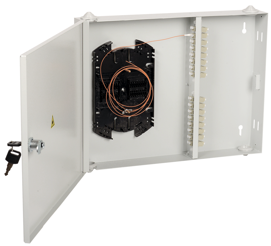 ITK Оптический настенный распределительный кросс укомплектованный: SC (Simplex) 12шт, (OS2)