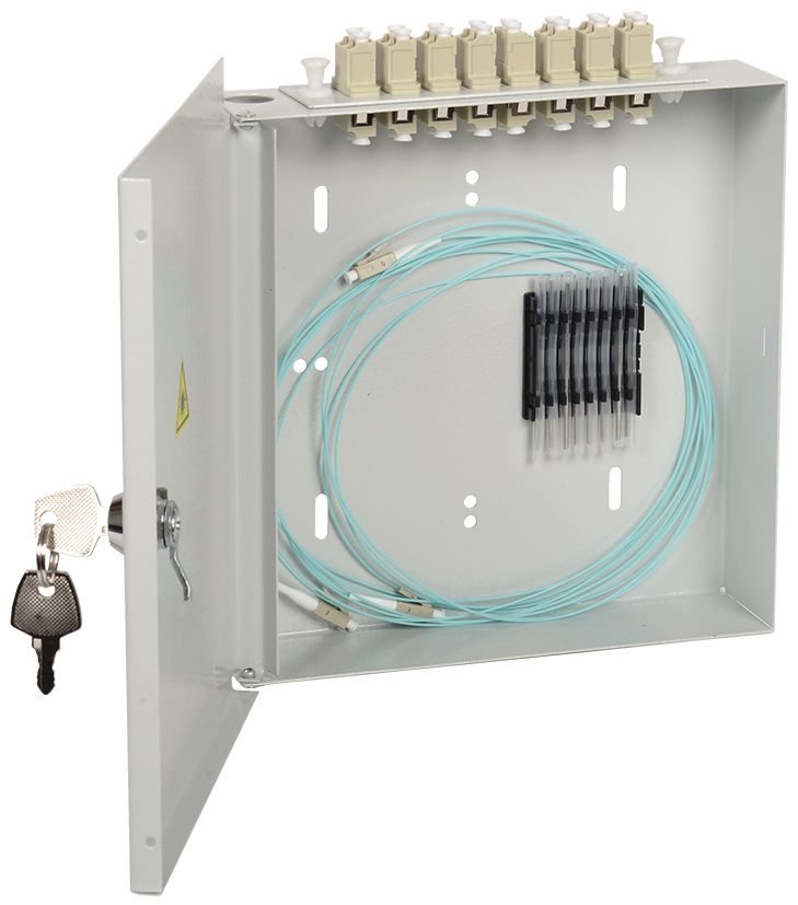 ITK Оптический настенный распределительный кросс укомплектованный: LC (Duplex) 4шт, (OS2)