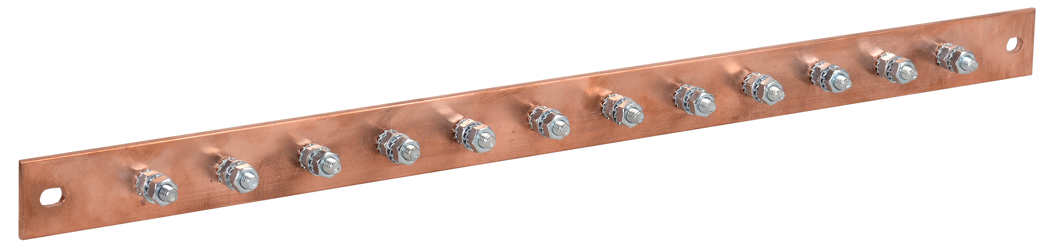 ITK Шина заземления 483х25x3мм медь ШМТ М1 12 точек подключения М6