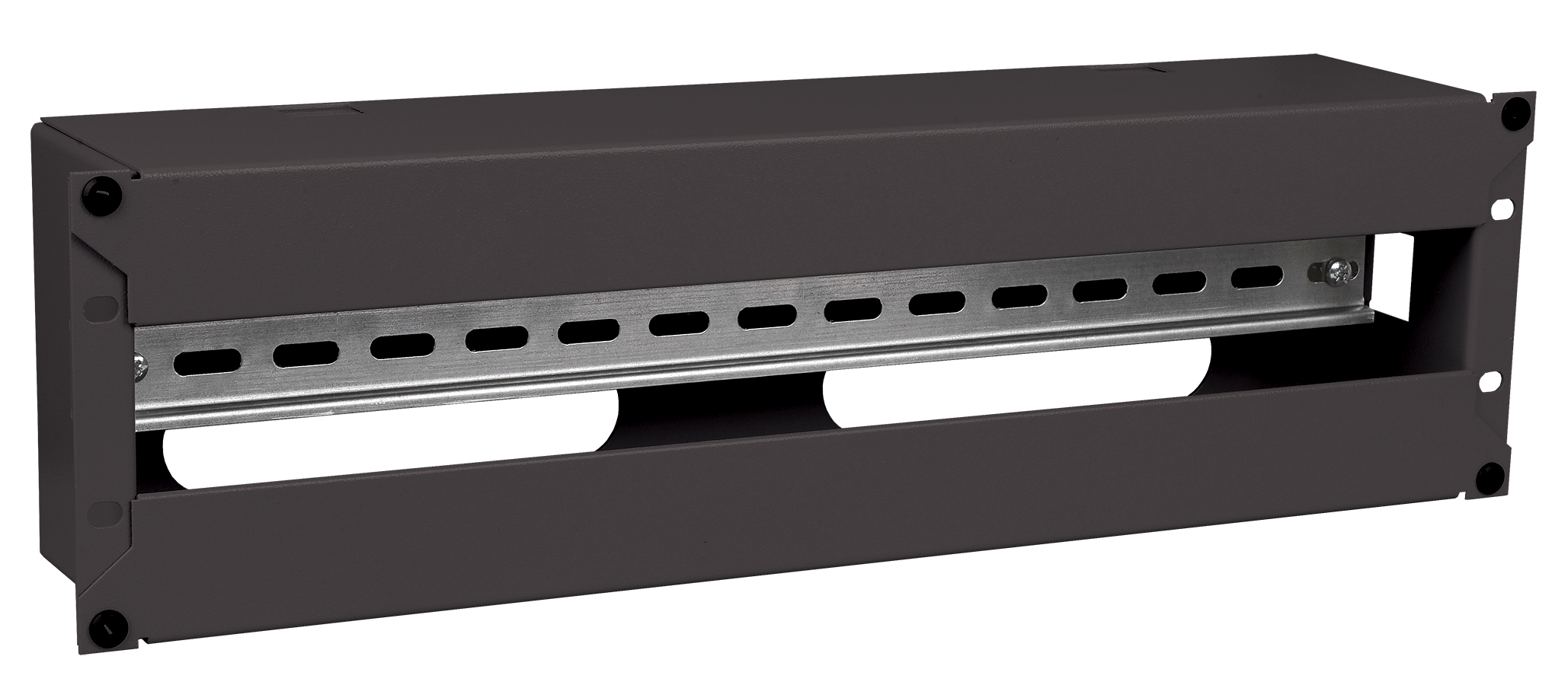 ITK Панель электрораспределительная 3U с DIN-рейкой черная