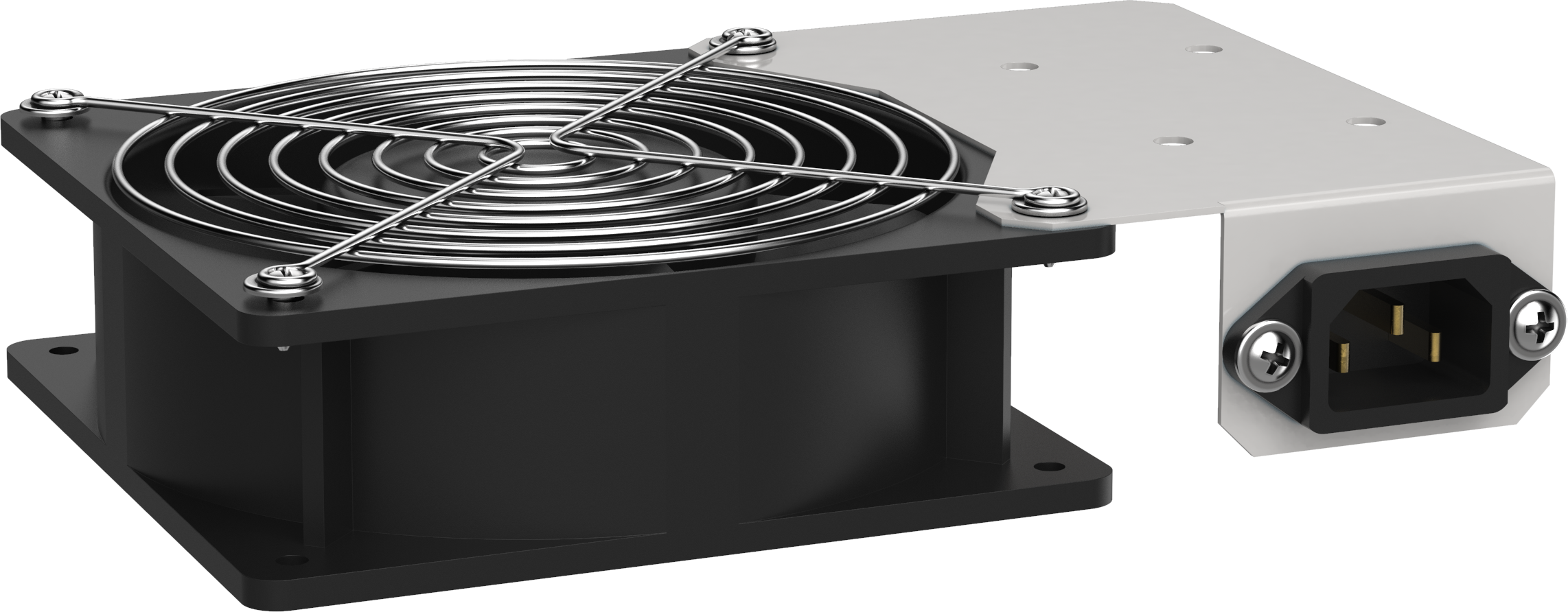 ITK Панель вентиляторная 1 модуль без кабеля питания разъем С14 серая