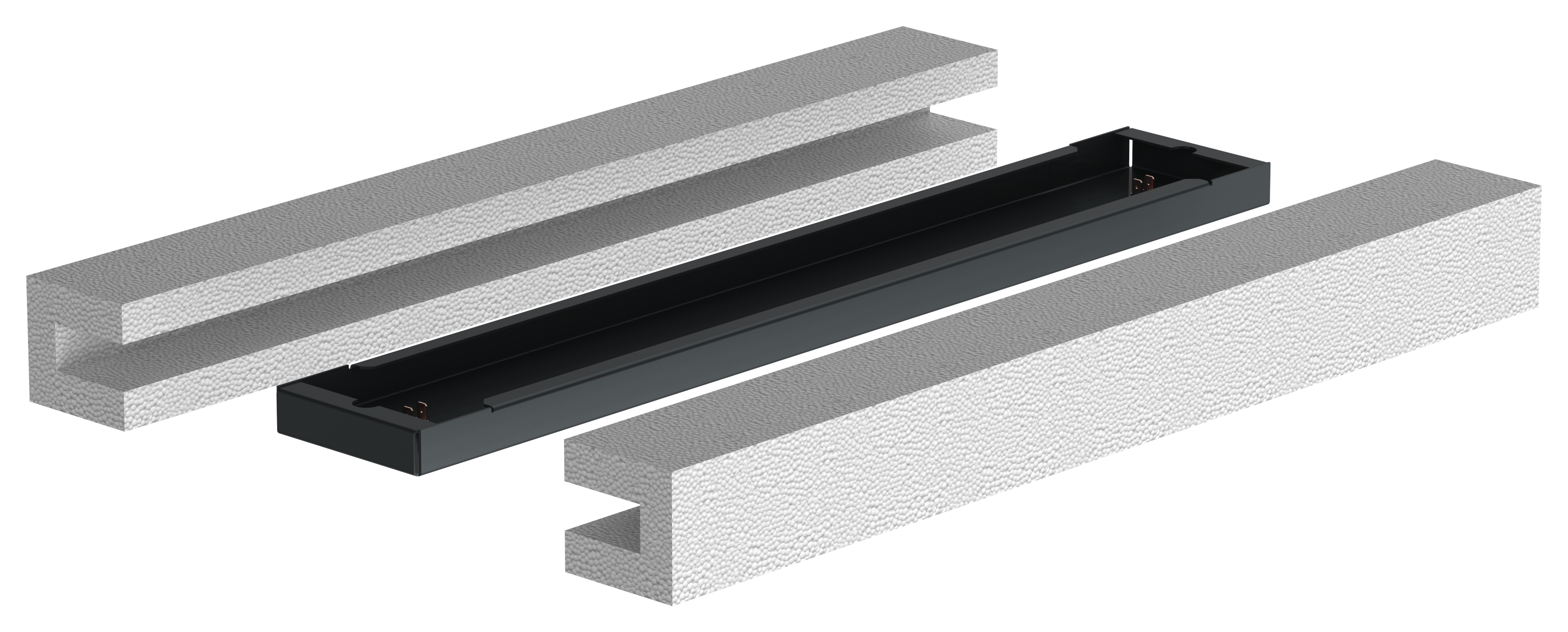 ITK LINEA S Панель сплошная цоколя 100х1000мм черная