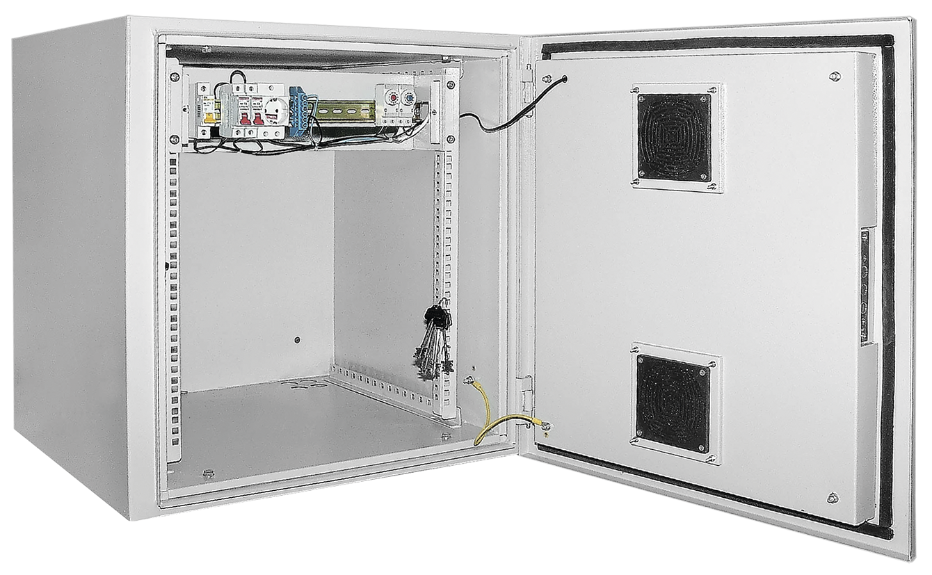 ITK Шкаф уличный навесной 19" LINEA O 12U 650x600мм IP55 металлическая дверь серый