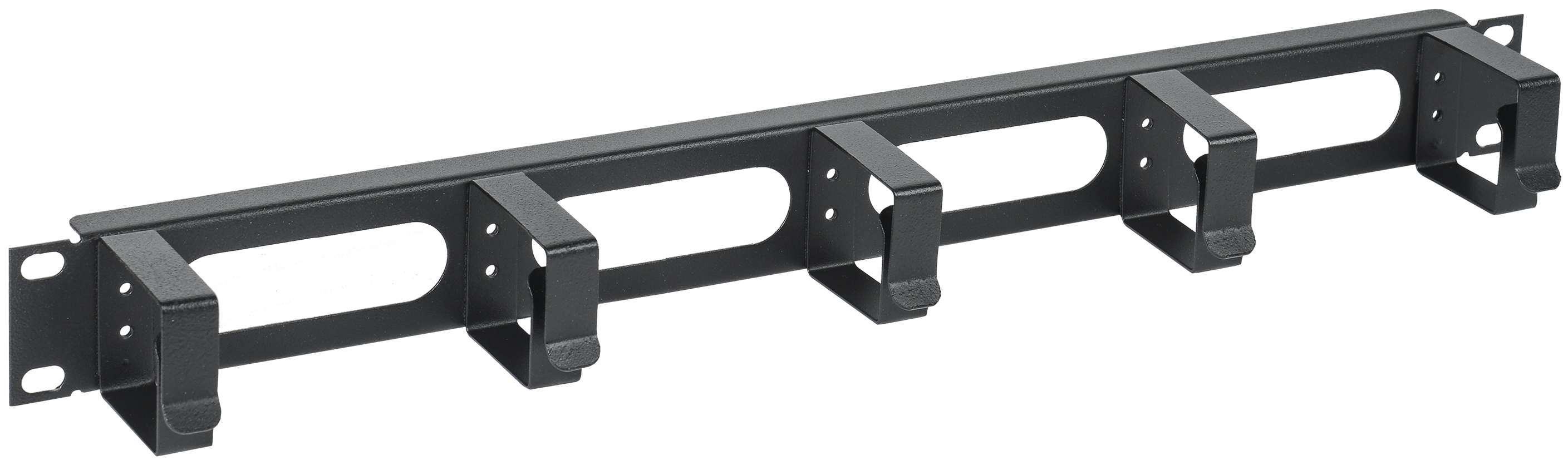 ITK Кабельный органайзер 19" 1U 5 колец черный