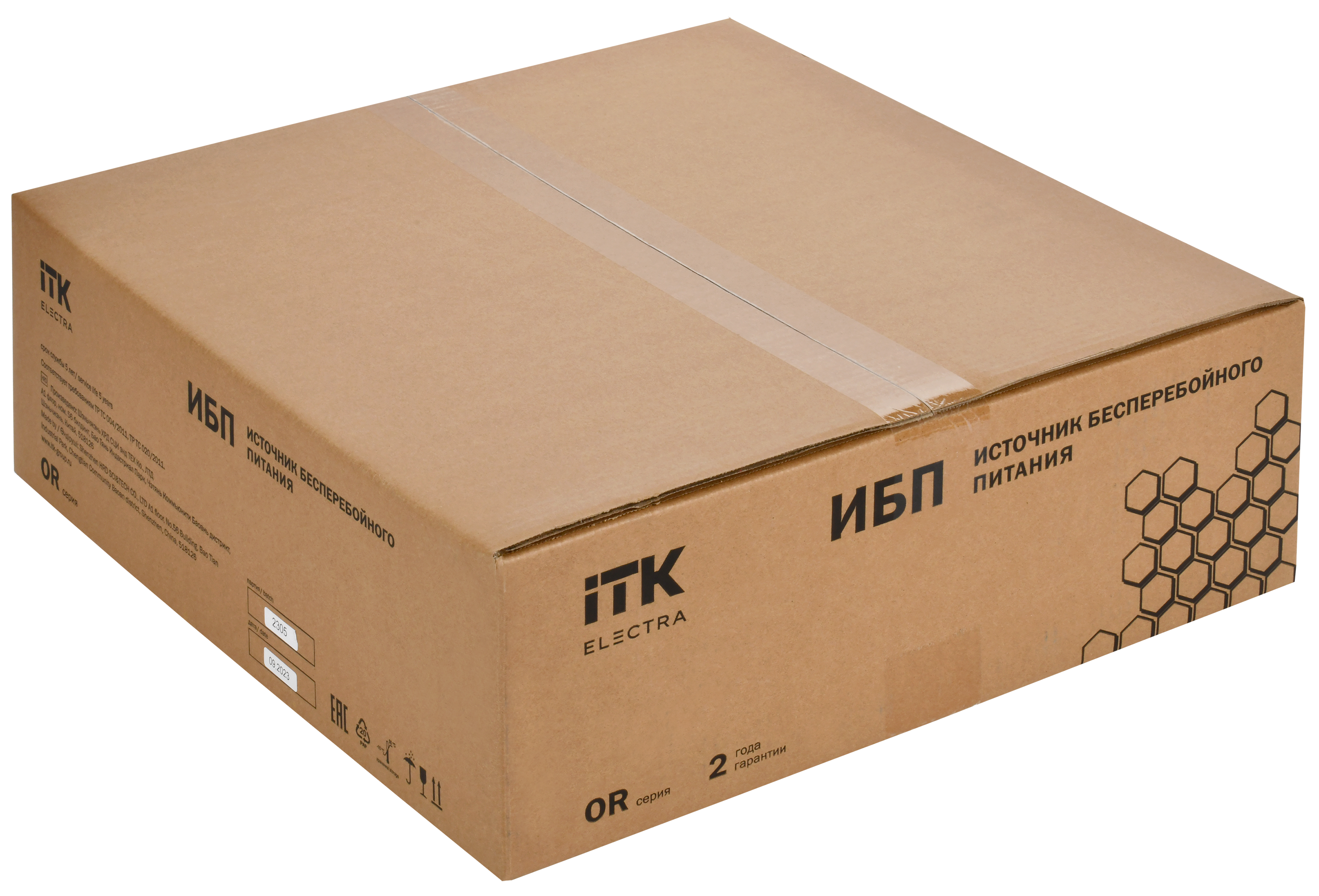 ITK ELECTRA OR ИБП однофазный онлайн 6кВА/6кВт 2U LCD дисплей 192-240VDC клеммная колодка без АКБ с регулируемым зарядным устройством USB EPO RS232 SNMP слот Rack/Tower