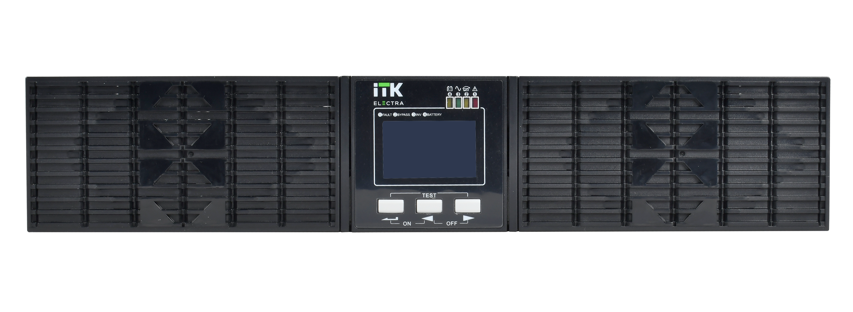 ITK ELECTRA OR ИБП однофазный онлайн 6кВА/6кВт 2U LCD дисплей 192-240VDC клеммная колодка без АКБ с регулируемым зарядным устройством USB EPO RS232 SNMP слот Rack/Tower