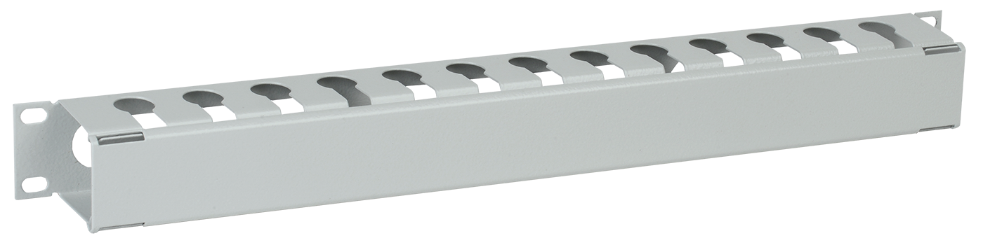 ITK Кабельный органайзер с крышкой 19" 1U серый