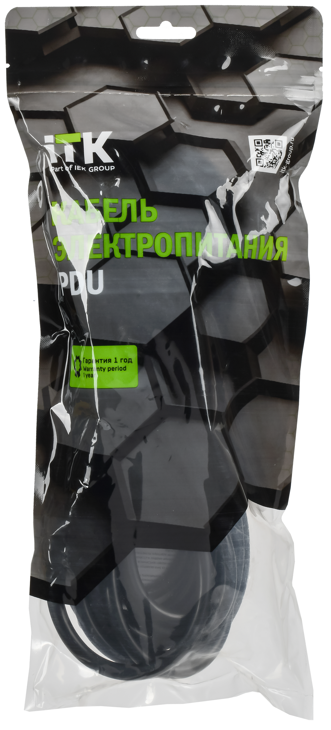 ITK Кабель электропитания PDU 3х1,5мм2 5м с разъёмами С13-C14