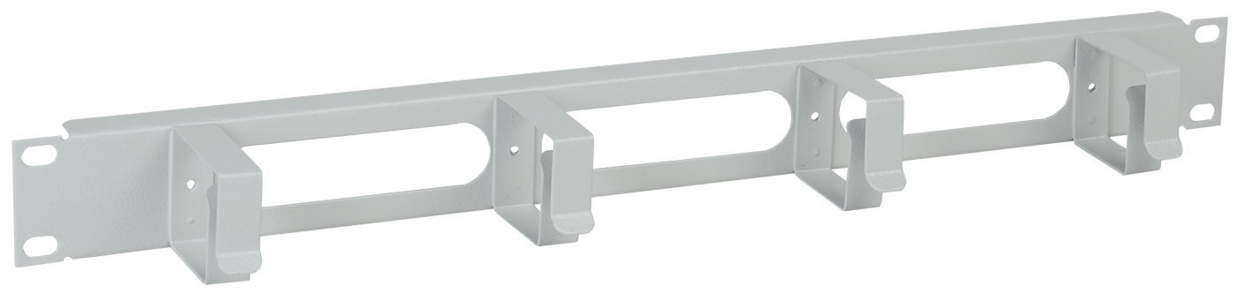 ITK Кабельный органайзер 19" 1U 4 кольца серый