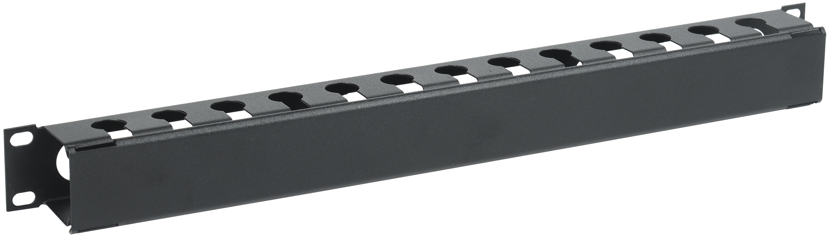 ITK Кабельный органайзер с крышкой 19" 1U черный