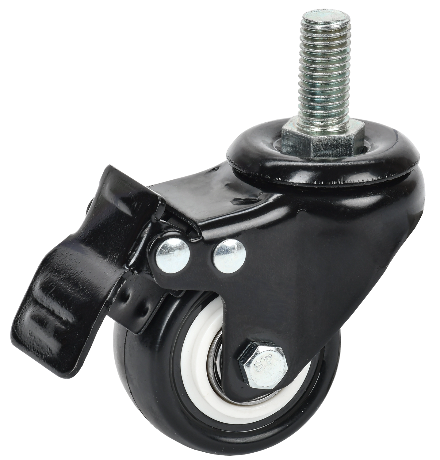 ITK Ролик с тормозом М12 черный