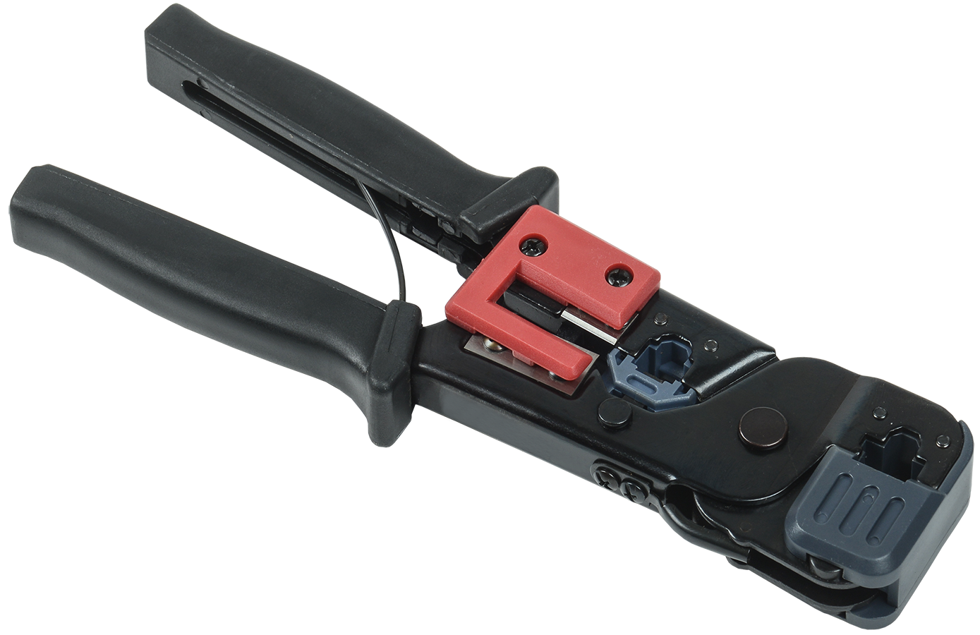 ITK Инструмент обжимной для RJ-45/12/11 без храпового механизма чёрно-красный